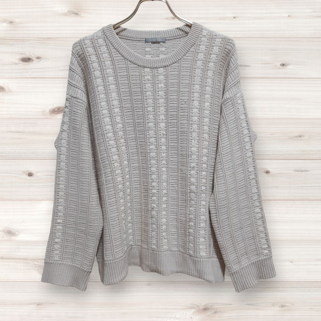 C1325 セオリーリュクス Theory luxe ニット セーター 長袖 38 ベージュ ウール Uネック