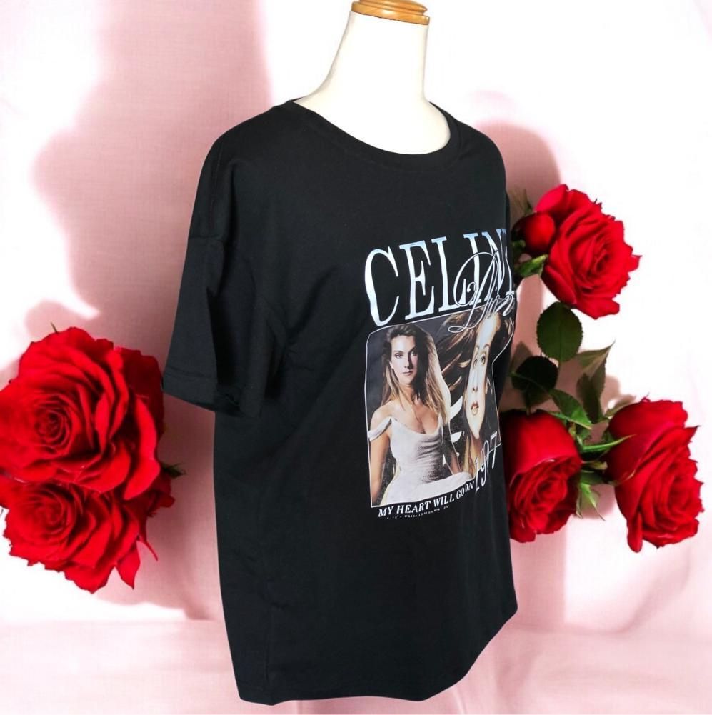 Celine dion Tシャツ My Heart Will Go On XL Celine Dion Vintage Metal T-Shirt My Heart Will Go On Funny