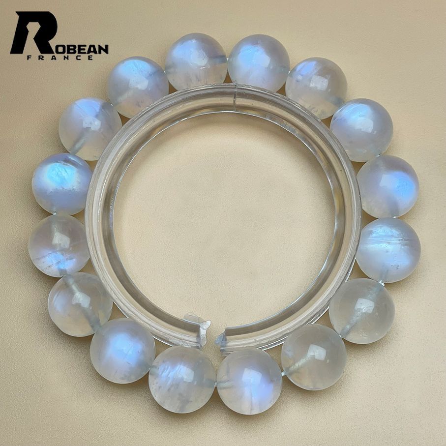 在庫切れ 上品 EU製 定価6万円ROBEAN・レインボームーンストーンパワーストーン アクセサリー 天然石 開運 綺麗 お守り プレゼント ギフト 貴重 11.8-12.2mm 1002H285