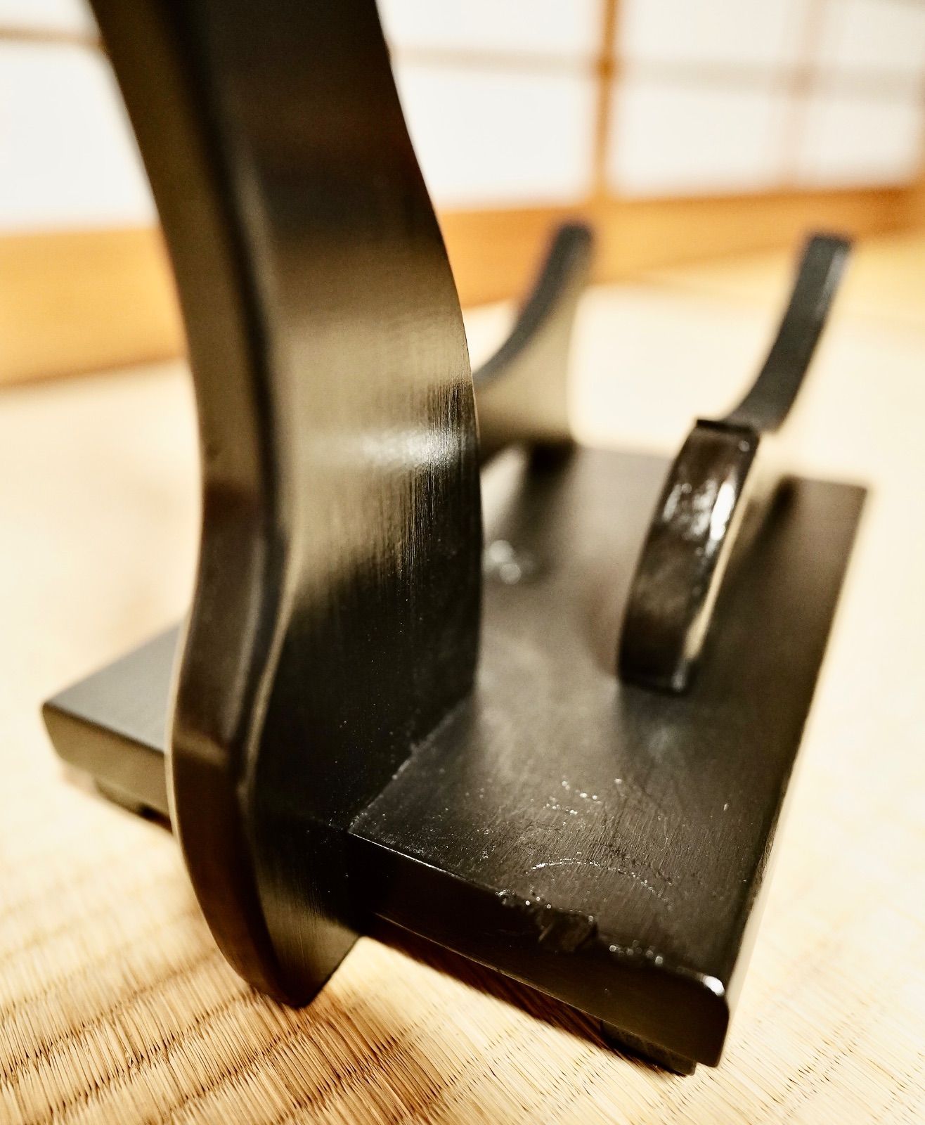 手作り木工 木製三味線スタンド