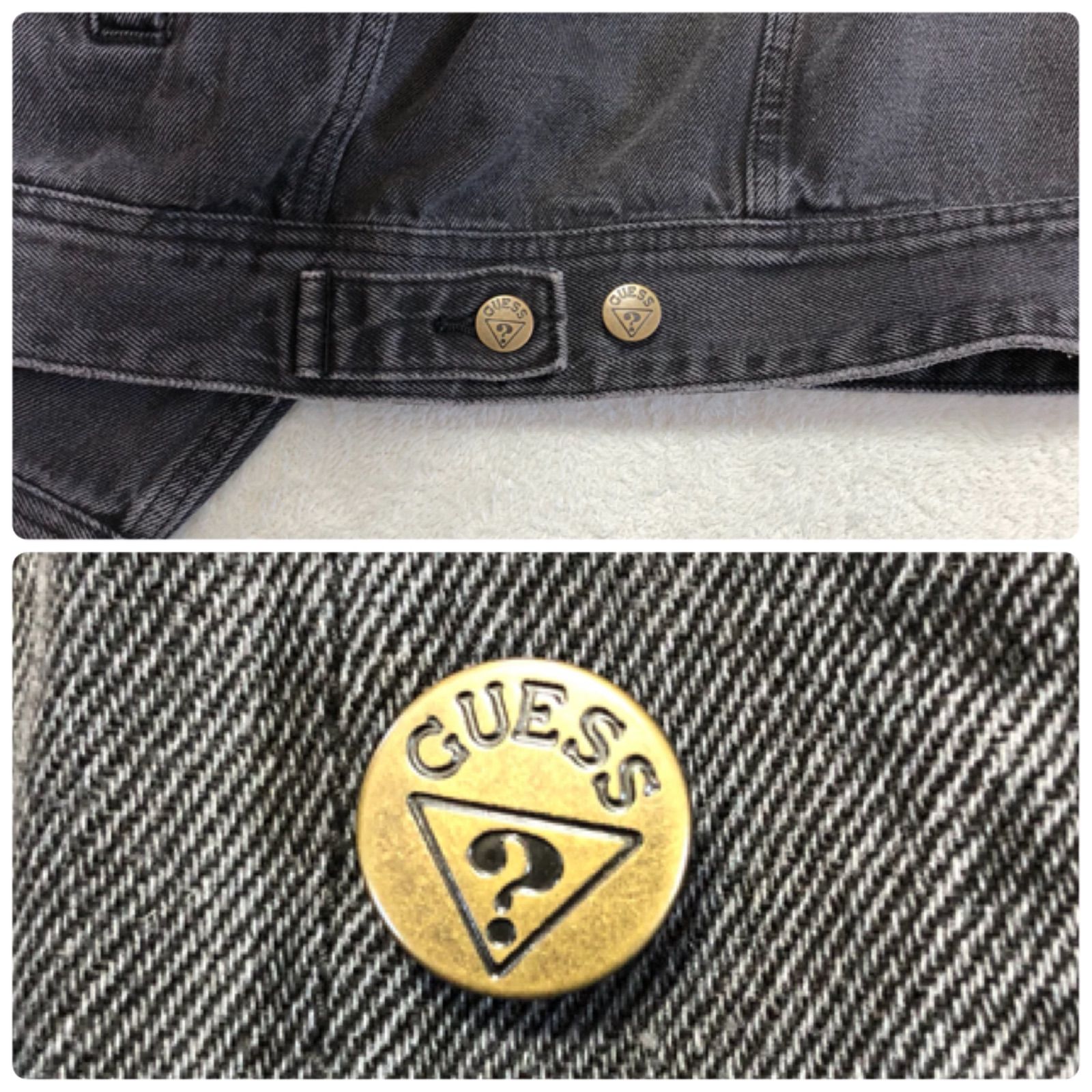 GUESS デニムジャケット トラッカージャケット ロゴ刺繍 ヴィンテージ 