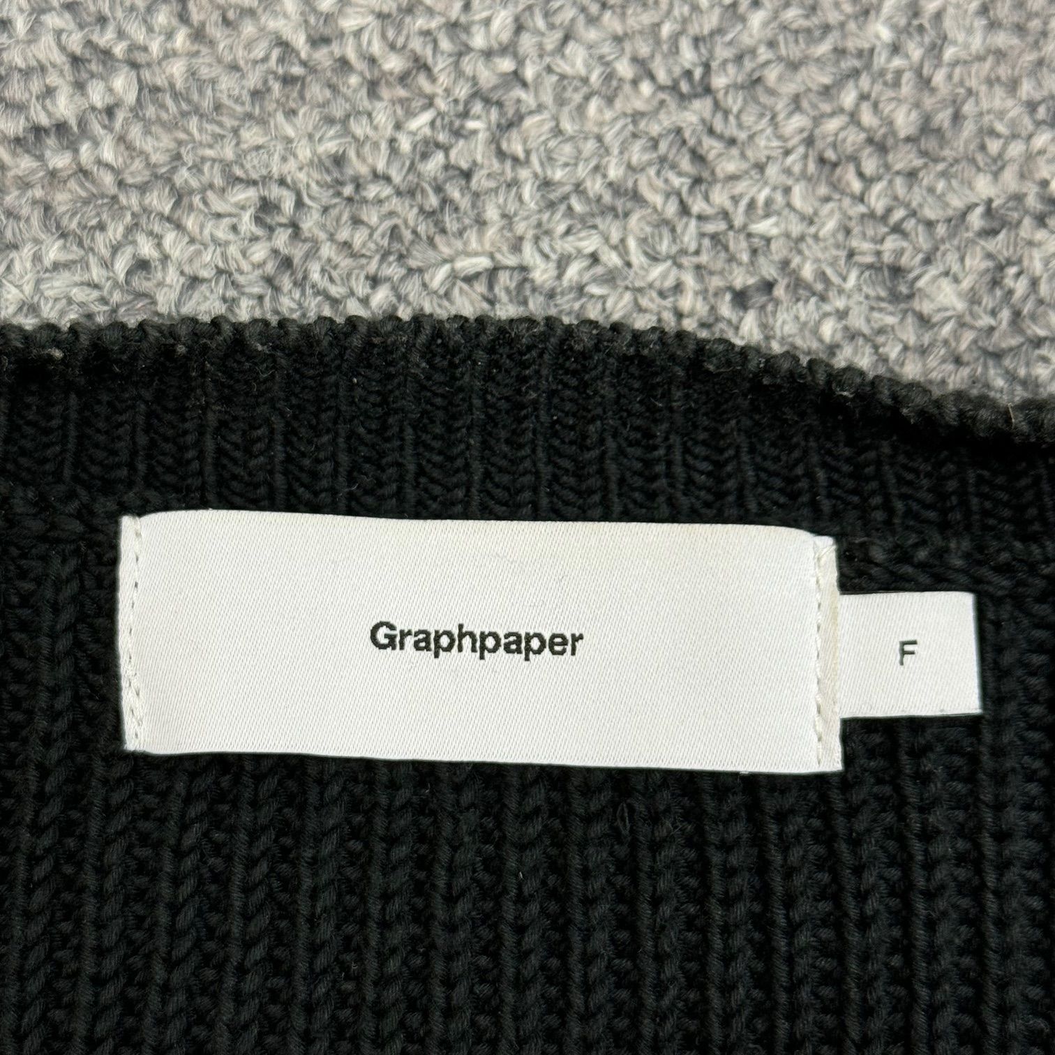 定価35200円 Graphpaper 23SS Suvin Loose Rib Crew Neck Knit スビン 
