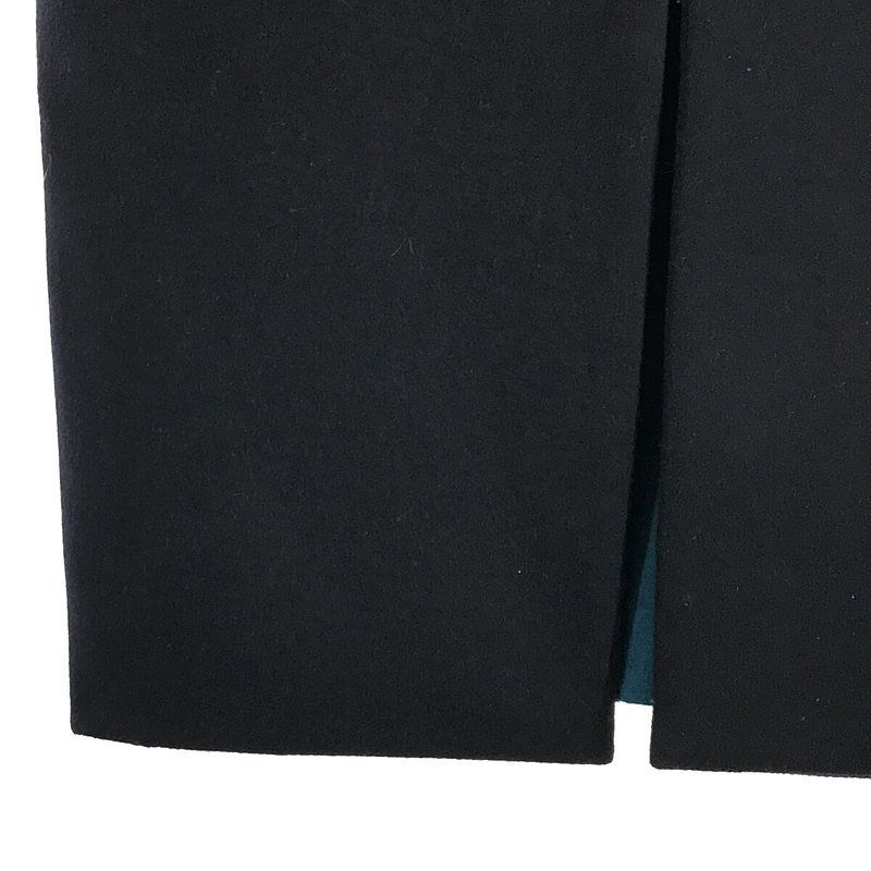 【美品】ENFOLD ウール リバー ノーカラー コート バイカラー ネイビー ENFOLD（ロングコート ・ ブルー・ネイビー/青色系）のフリマ