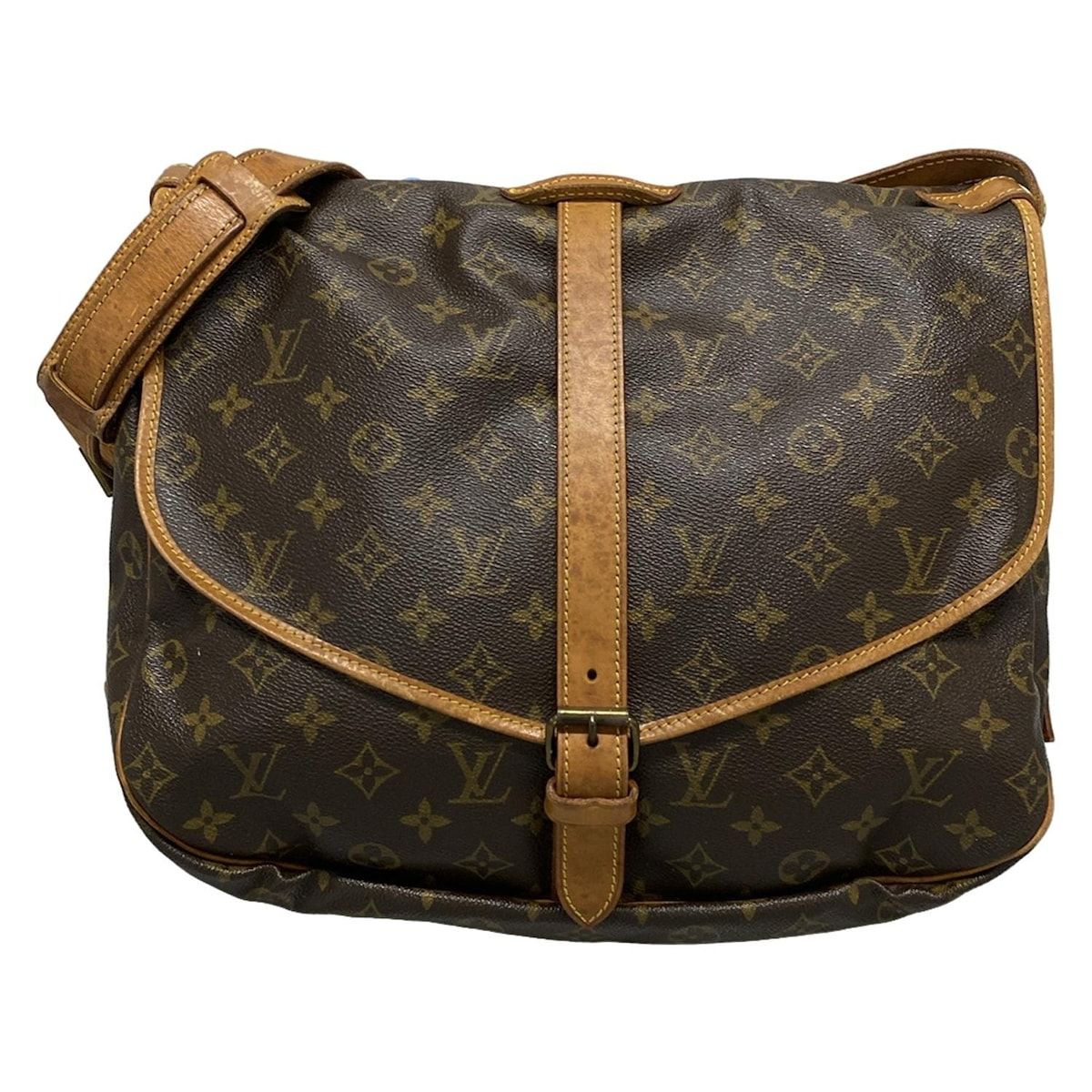 ルイヴィトン ソミュール 35 モノグラム ショルダーバッグ ビスの欠損あり LOUIS VUITTON ルイヴィトン ショルダーバッグ モノグラム