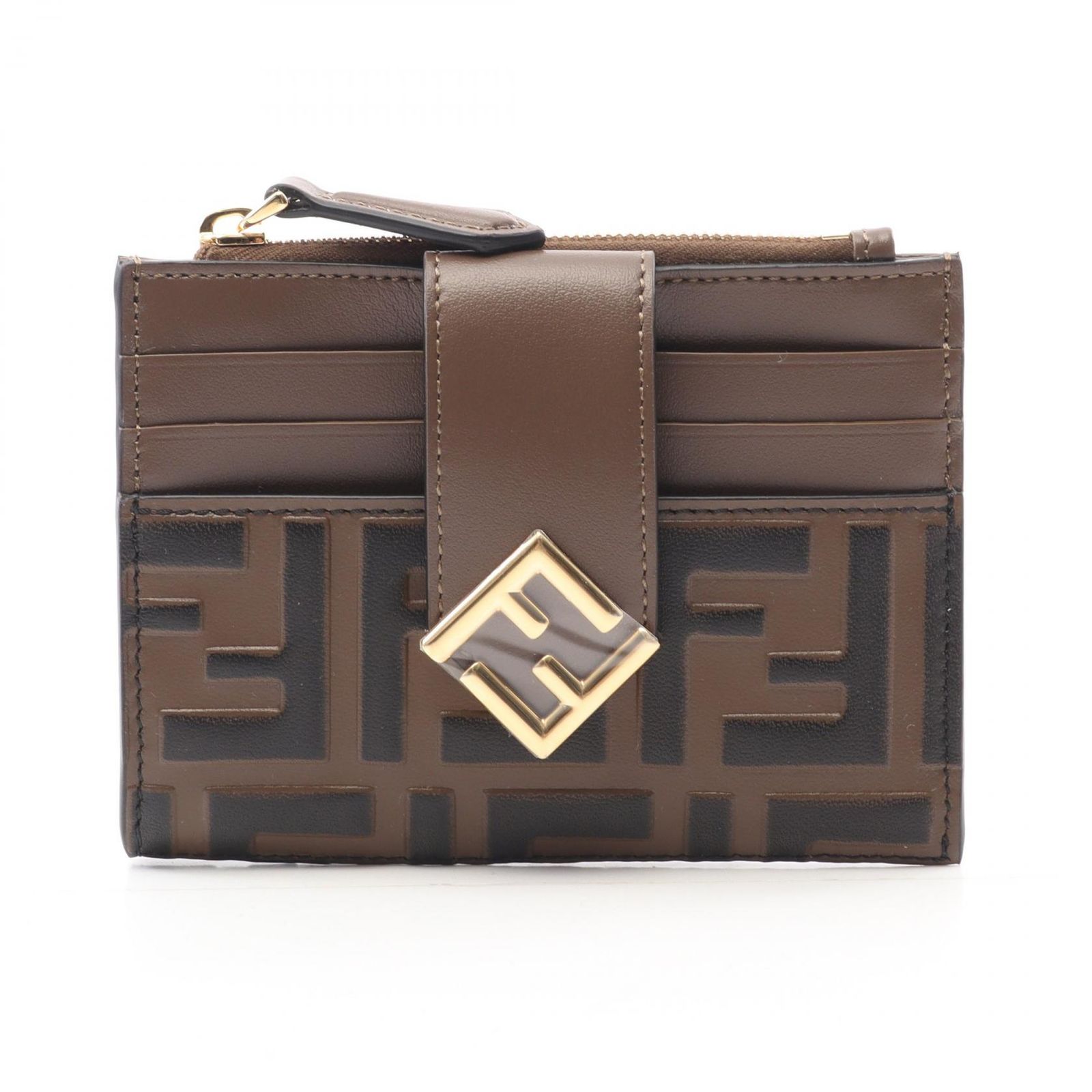 FENDI フェンディ FFダイヤモンド ジップカードケース ズッカ カードケース