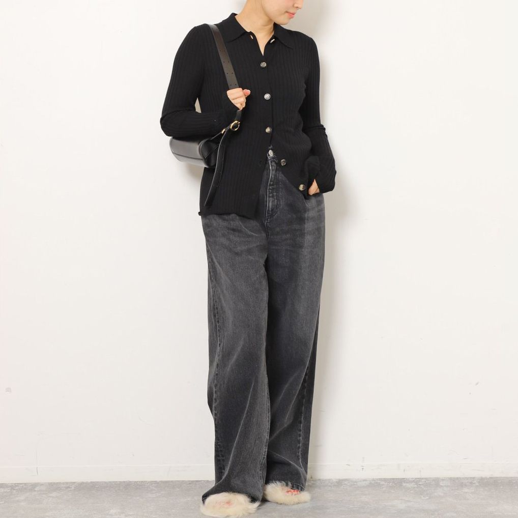 Deuxieme Classe (ドゥーズィエムクラス) EVERYDAY I LIKE. Poloshirt Knit Cardigan  23080500809030 カーディガン レディース ブラック FREE - メルカリ