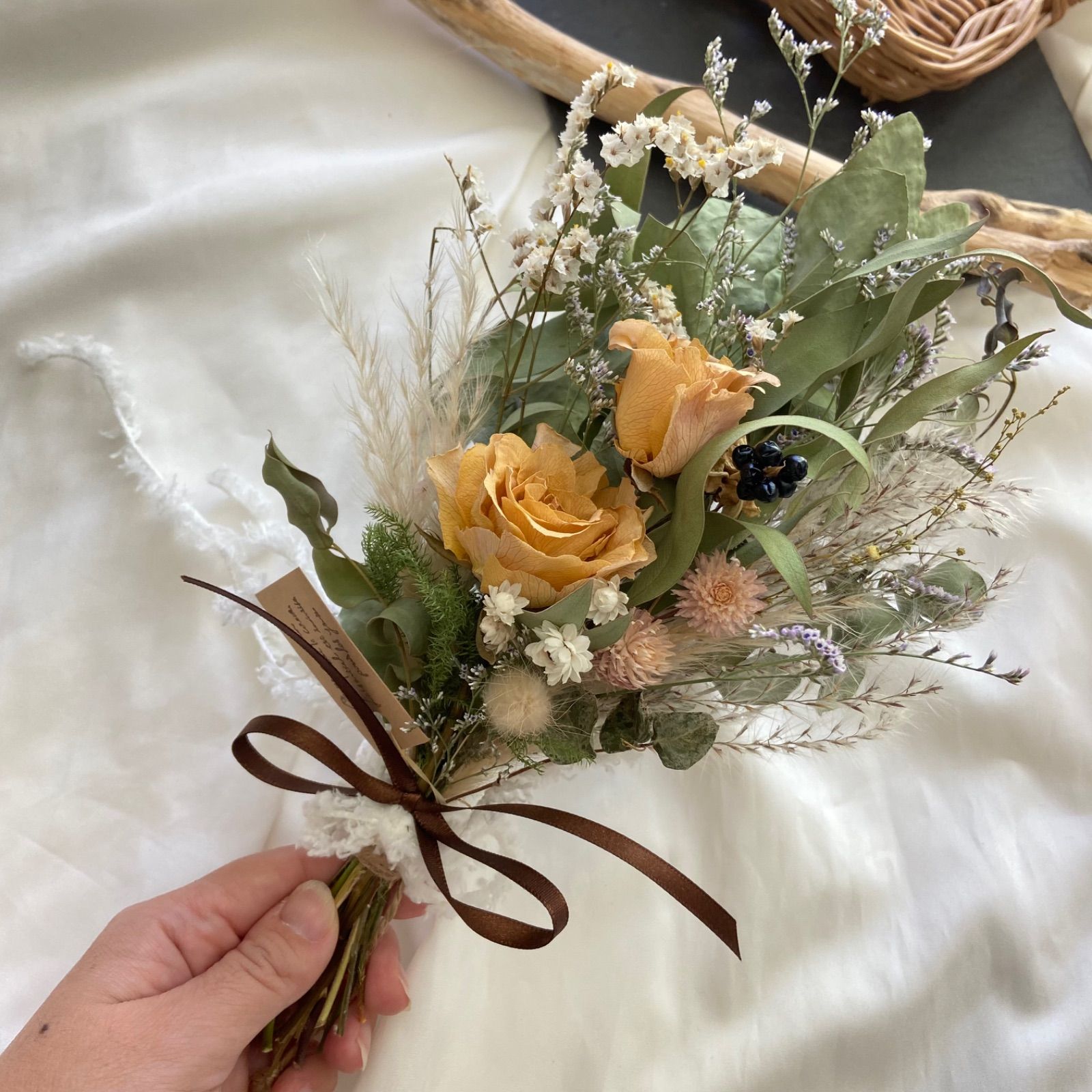 ドライフラワー スワッグ バラ パンパスグラス28cm - www.lavictoria.ec