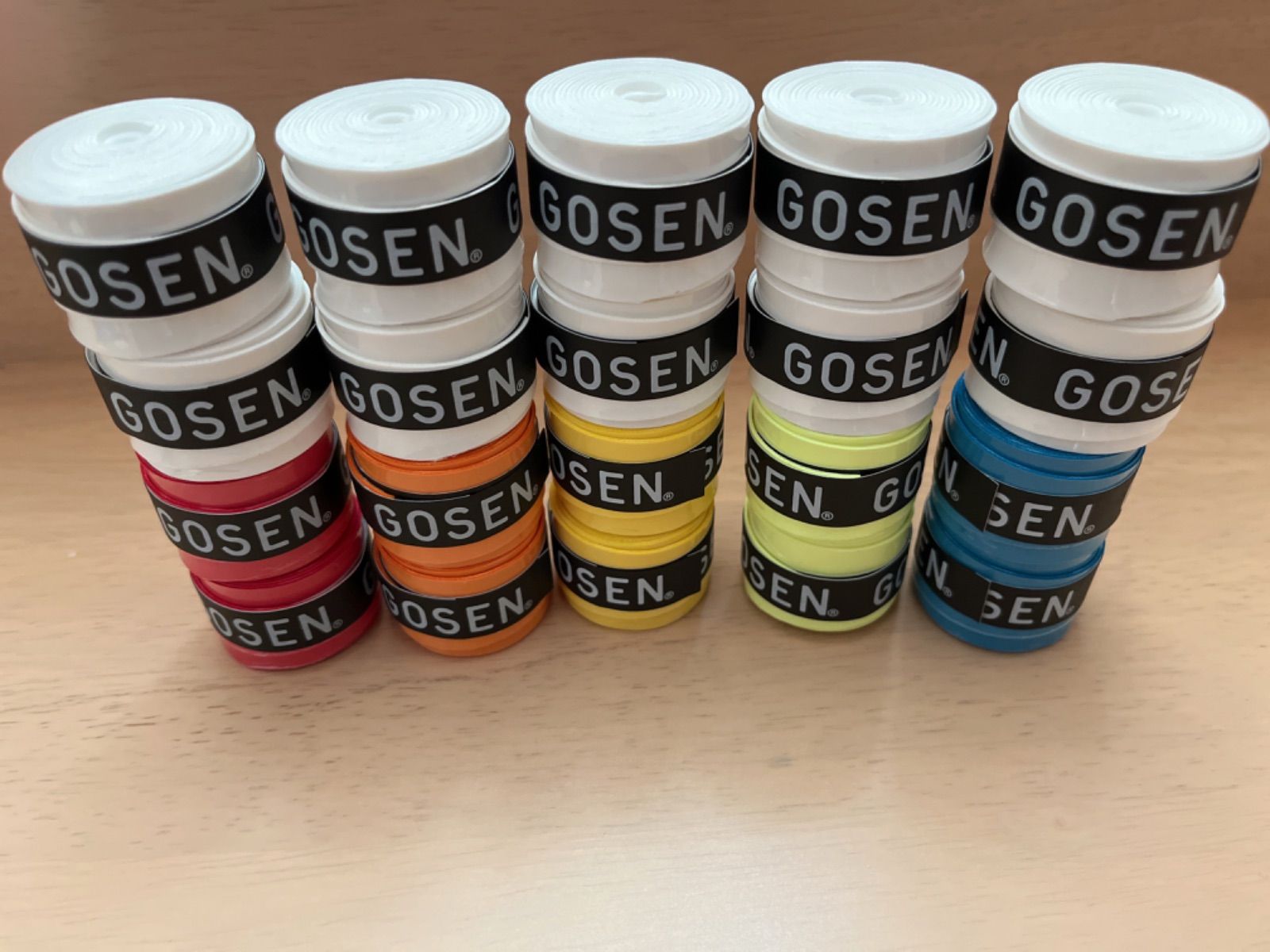 特別セーフ GOSEN グリップテープ 4個 迅速発送 白黒✳︎色変更可 ゴーセンマイバチ31 