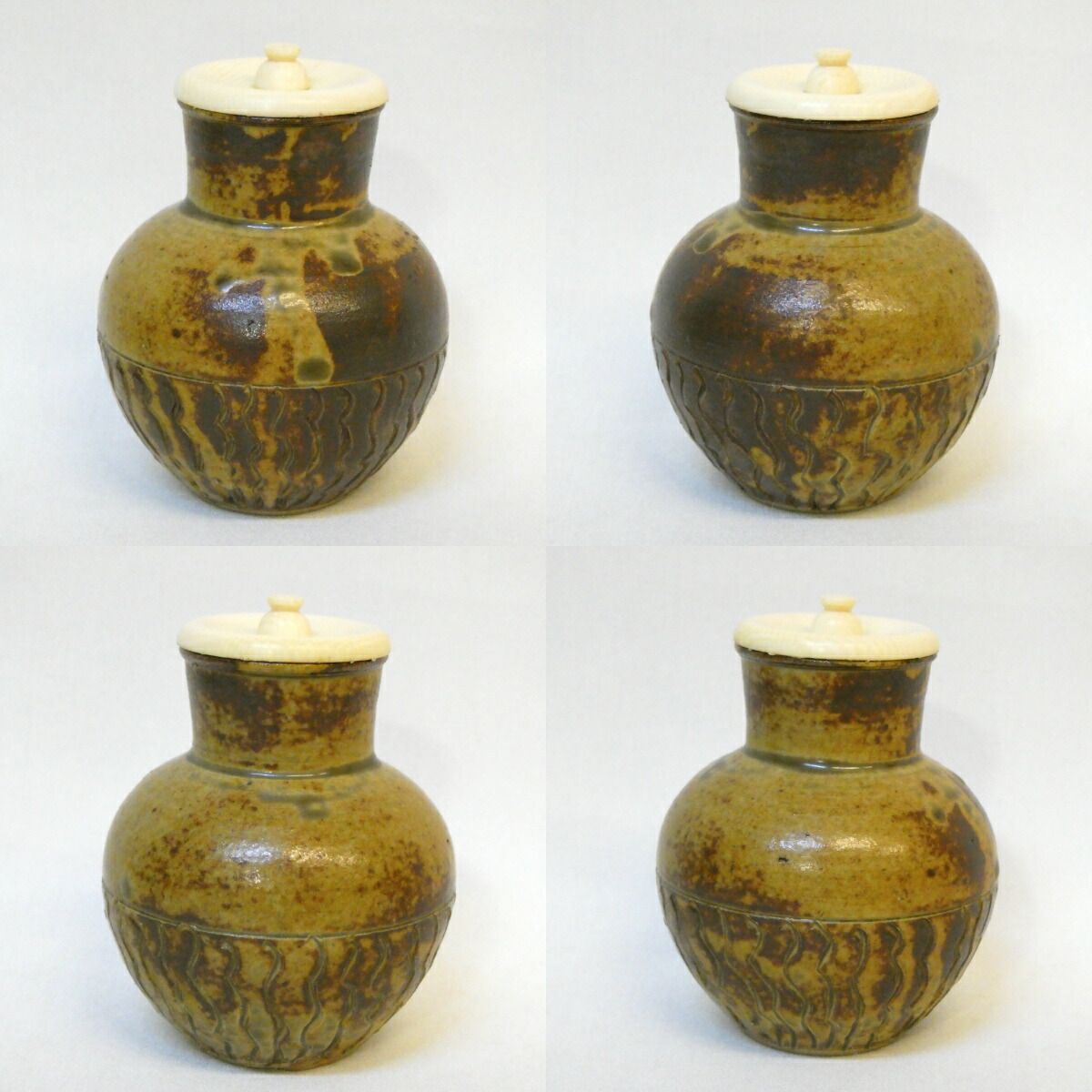 九月の特売品】韓国人間文化財 李殷九作 高麗 柿天目茶入 共蓋