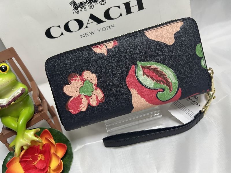 COACH コーチ 財布 長財布 アコーディオン ジップ ウォレット