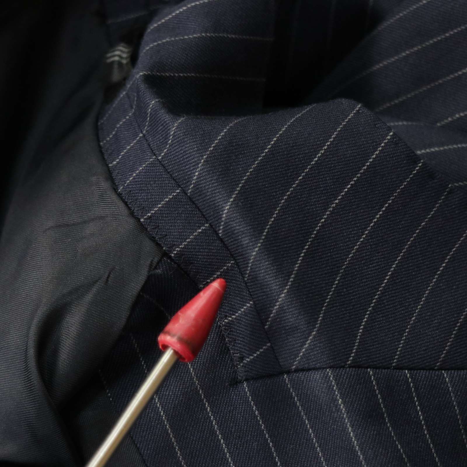 SUIT SELECT スーツセレクト 通年 背抜き☆ ストライプ スーツ