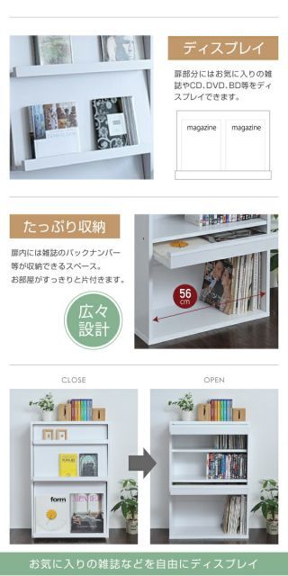 ディスプレイラック フラップ扉