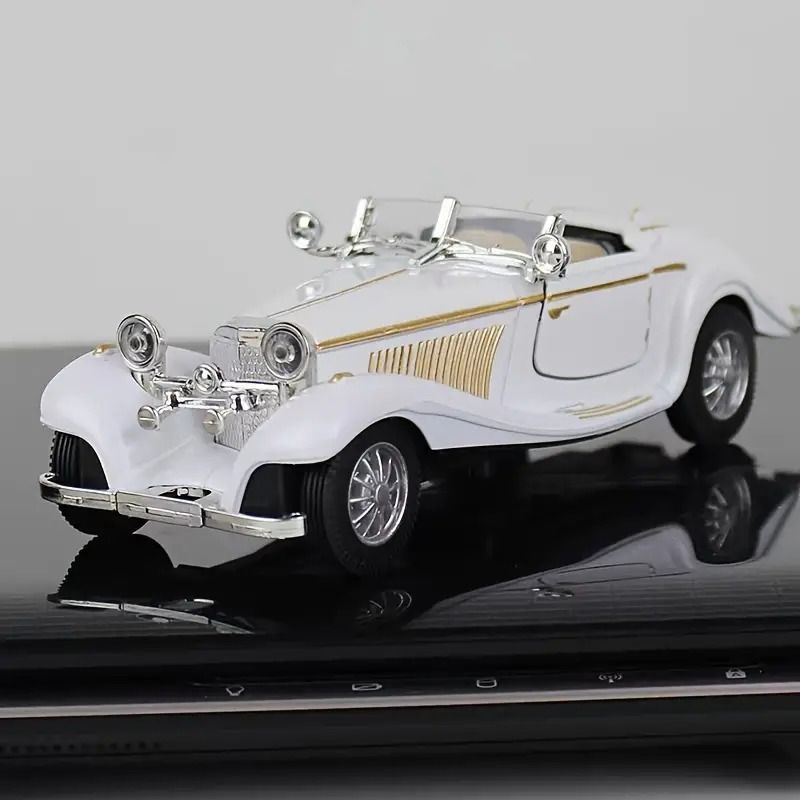 モデルカー ミニカー メルセデスベンツ500K 1：28スケール クラシックカー ヴィンテージカー 両開きドア 後輪プルバック機能 ミニチュア 車  合金ダイキャスト メタル 置物 子供 教育 大人 玩具 おもちゃ コレクション アンティーク プレゼント ギフト - メルカリ