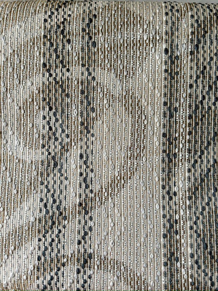 シルバーグレーのモダンデザイン名古屋帯 N119