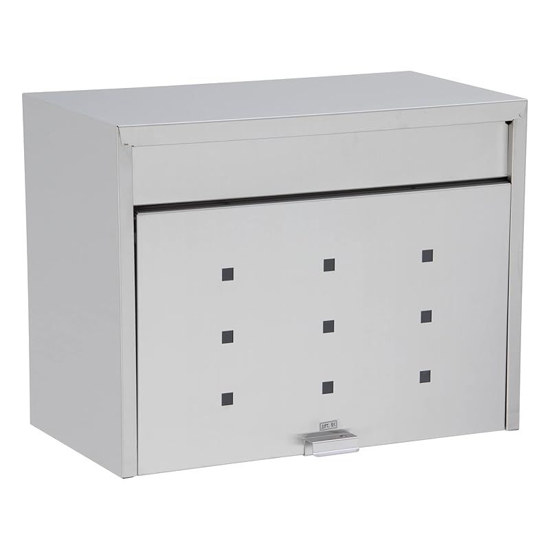 グリーンライフ ポスト 壁掛け 大型 メール便対応 ステンレス B4封筒が受取れる 奥行25.0×高さ33.0×幅43.0cm PH-70 1