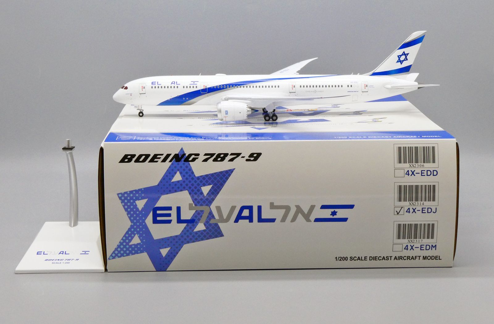 JCwings 1/200 イスラエル航空 B787-9 4X-EDJ JCwings 1/200 イスラエル航空 B787-9 4X-EDJ