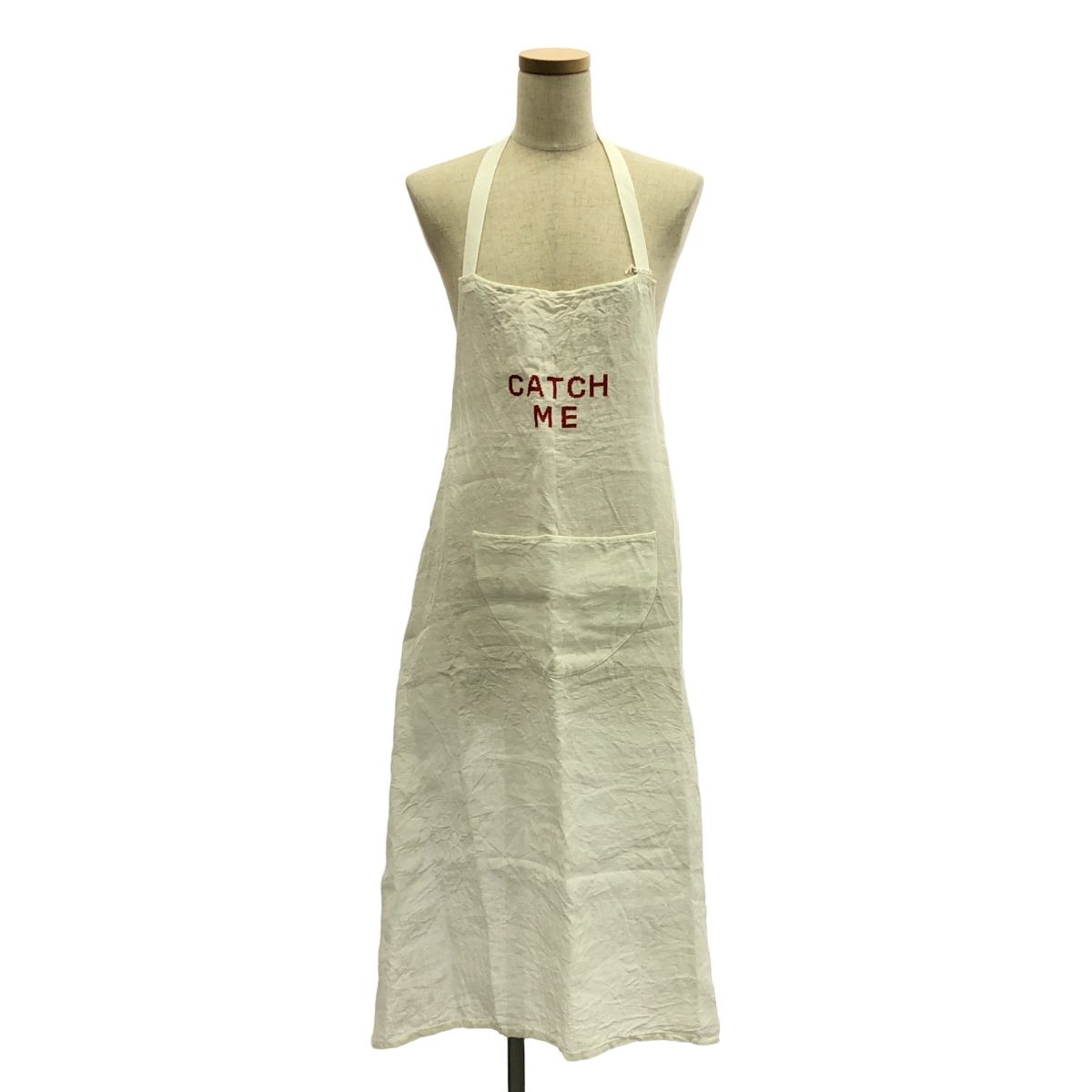 R - D.M.Co- | マンズテーラー | APRON エプロン CATCH ME 刺しゅう | F | ホワイト