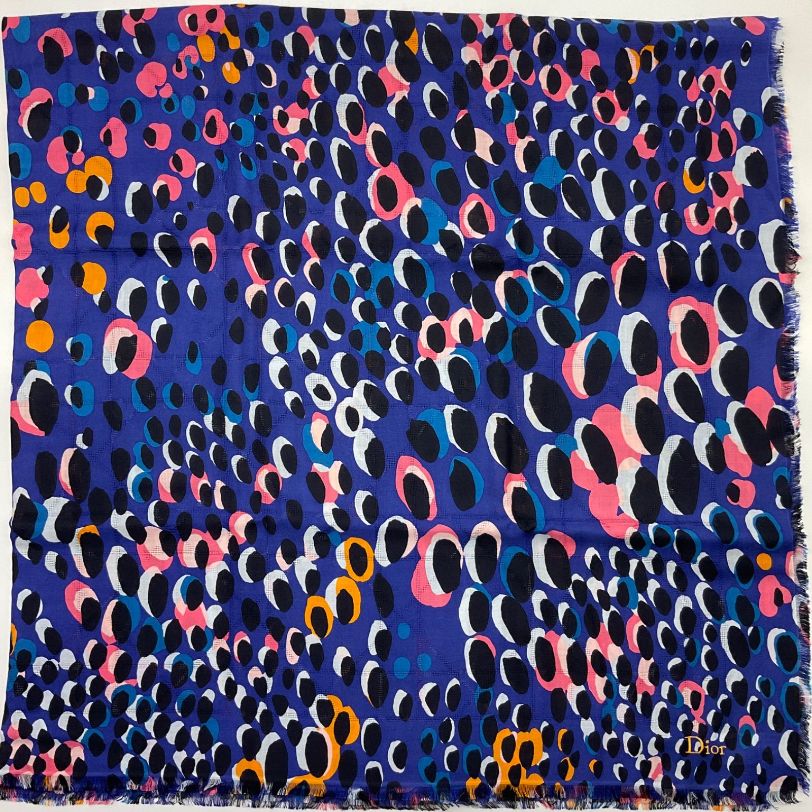 Christian Dior 大判 スカーフ ネイビー ディオール トロッター