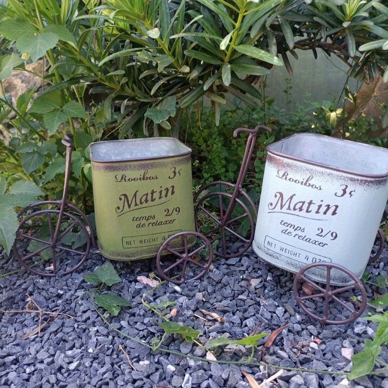 鉢植え 植木鉢 プランター プラントポット フラワーポット ガーデニング 自転車型 ヴィンテージ 2種類 屋外 装飾 インテリア 庭 玄関 観葉植物 多肉植物 サボテン アンティーク調 おしゃれ バルコニー