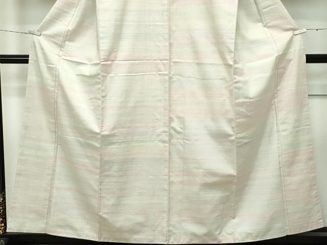 平和屋着物○紅花紬 米沢 横縞 正絹 逸品 DAAS3978ps