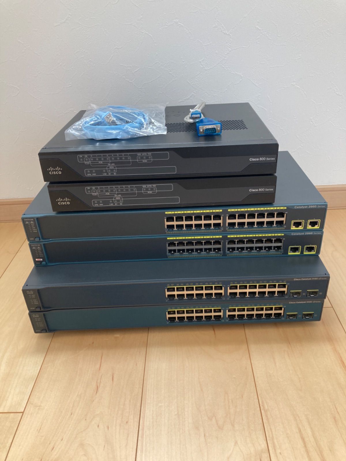 CCNA、CCNP】6台Cisco891FJ、L3 3560 、L2 2960-