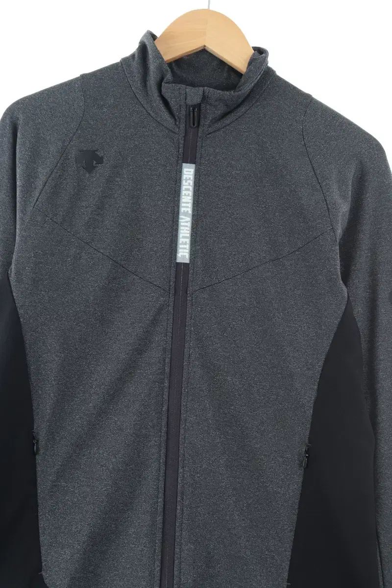 （ M ） DESCENTE(デサント) ジップアップジャージ トラックトップス グレー ポリエステル オールドスクール 限定版- F578