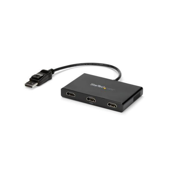 StarTech.com MSTハブ マルチモニタースピリッタ 4K対応 ディスプレイポート オス -HDMI メス ×3口Windows用 ブラック MSTDP123HD 1個