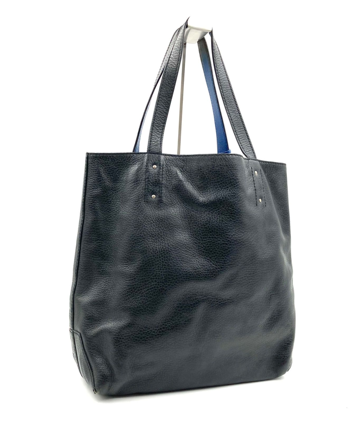 BURBERRY BLACK LABEL トートバッグ ブラック/ホワイト BURBERRY BLACK