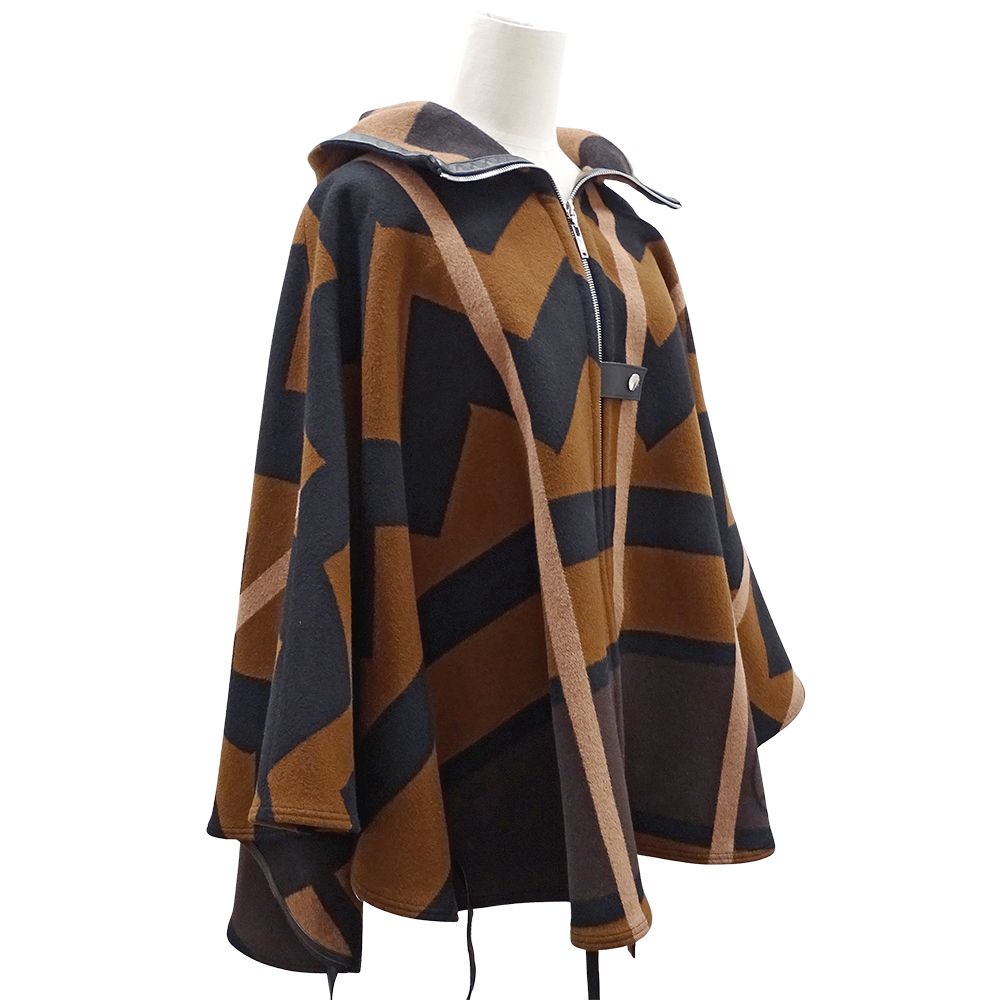 LOUIS VUITTON モノグラム ポンチョ ナイロンコート36 極美品 ルイヴィトン ポンチョ フーデッドケープ モノグラム