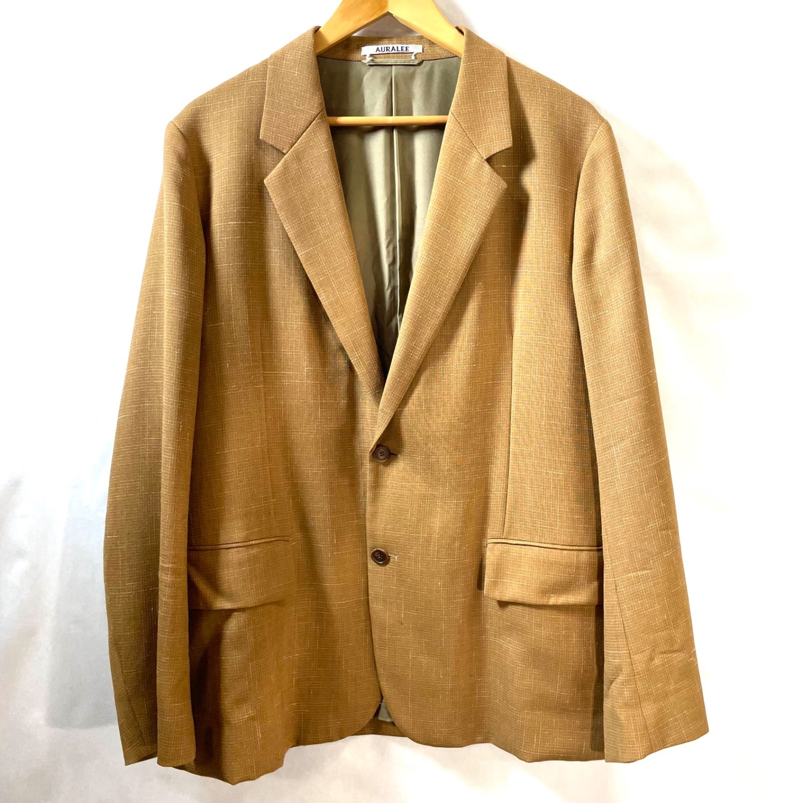 【#67】AURALEE セットアップ Wool Cupra Linen Cloth Jacket Wool Cupra Linen Cloth  Slacks 2B ジャケット スラックス オーラリー
