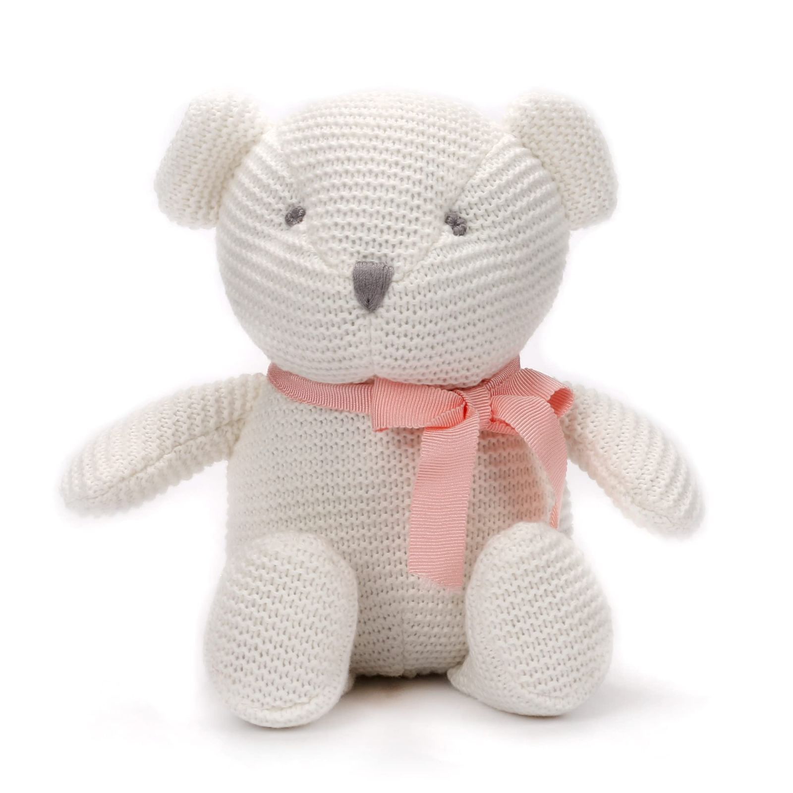 【特価セール】ぬいぐるみ 白テディベア 玩具 16.5cm 赤ちゃん オーガニックコットンの FLUFFYFUN