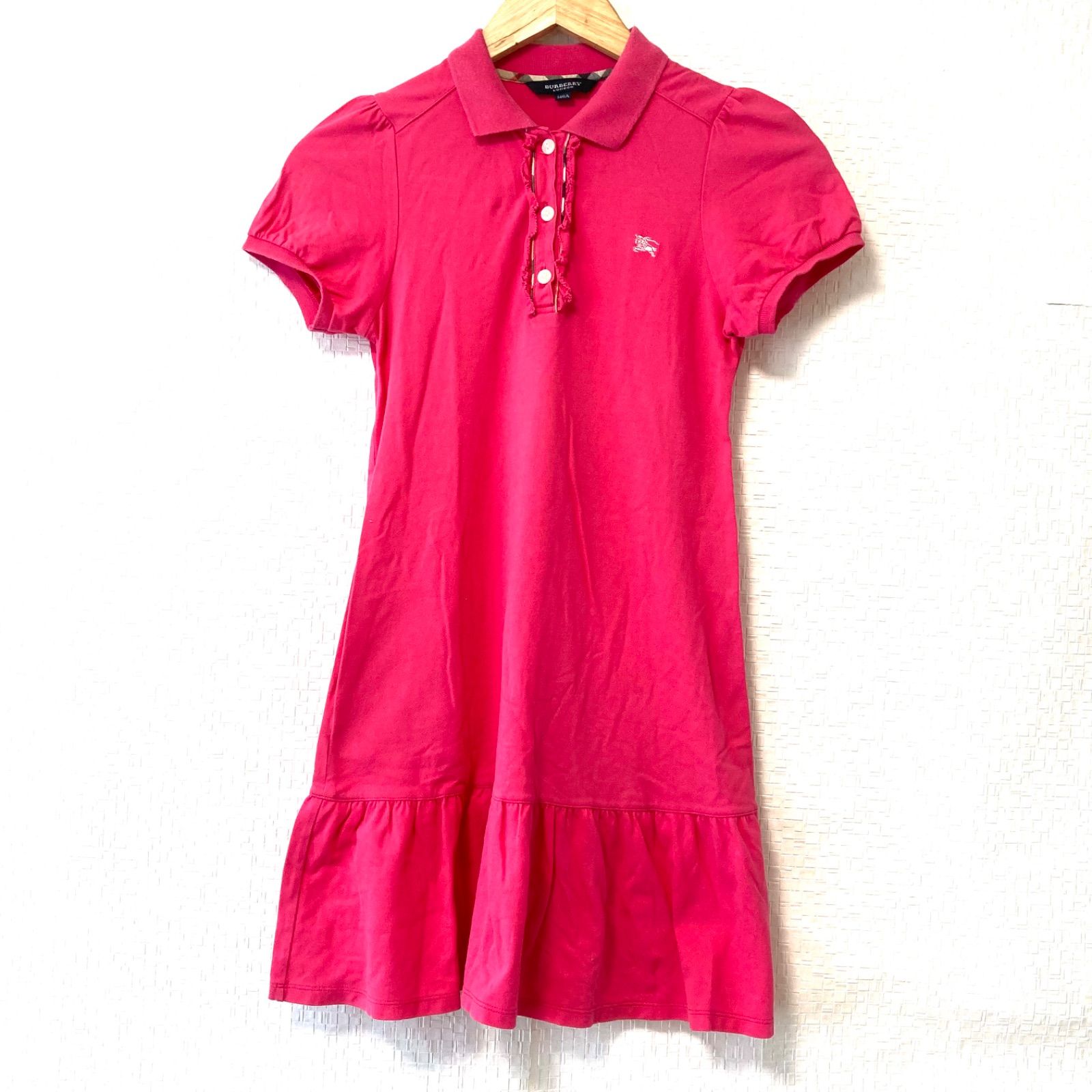 BURBERRY ピンク ポロワンピース　半袖 BURBERRY ピンク ポロワンピース 半袖 BURBERRY ポロワンピース