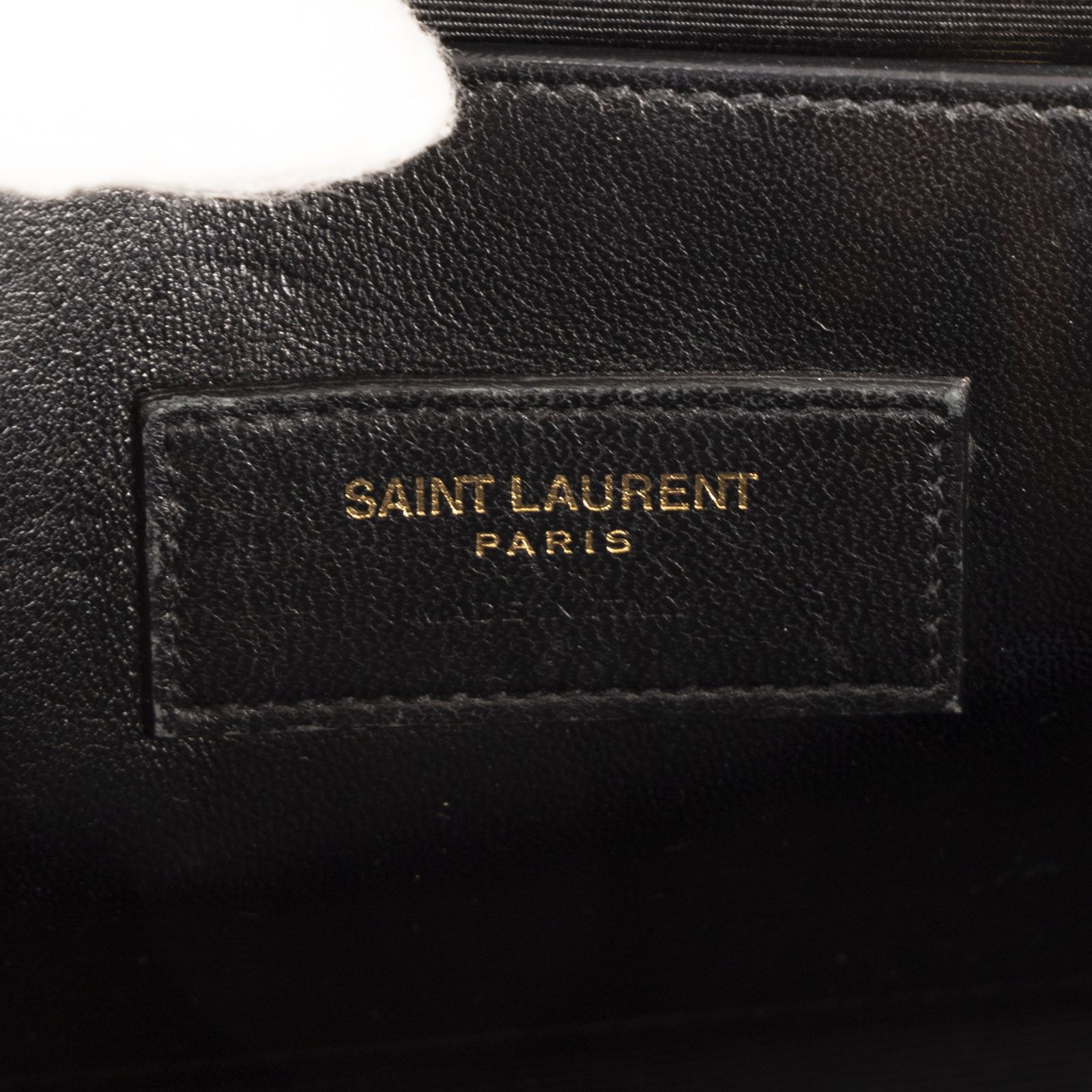 YVES SAINT LAURENT イヴサンローランタッセルケイト黒マトラッセ グレイン ドゥ プードル レザーA DECORATOM_COM_BR