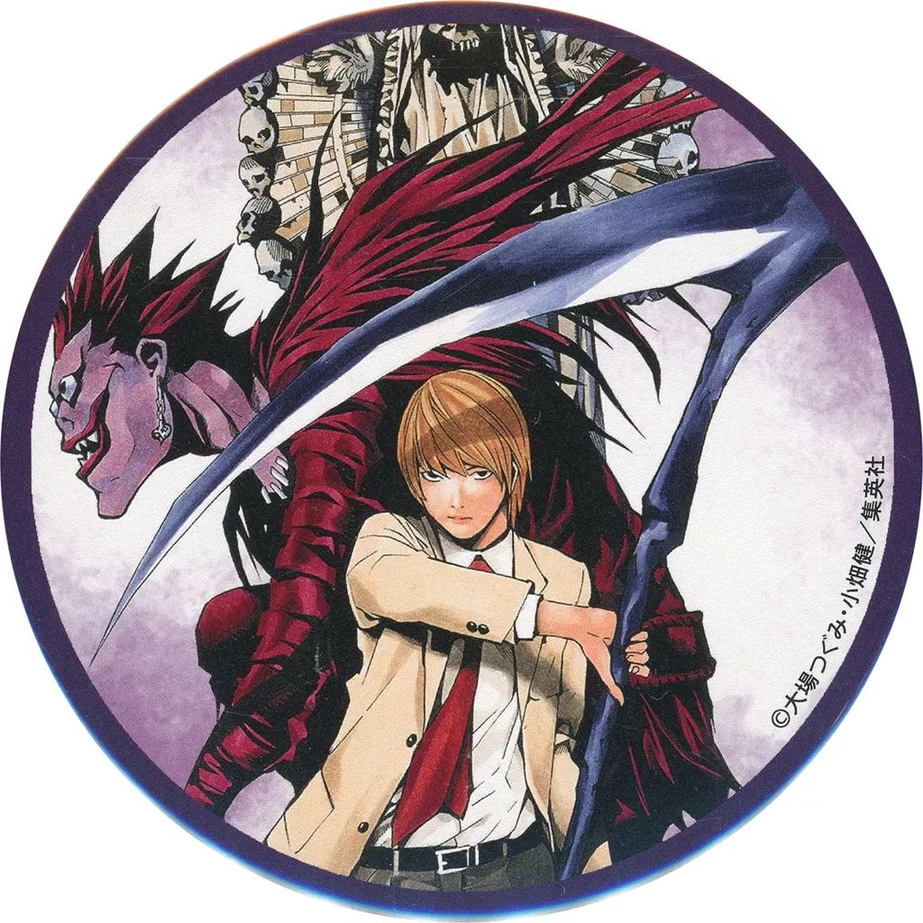 中古】バッジ・ビンズ 夜神月＆リューク 缶バッジ 「DEATH NOTE