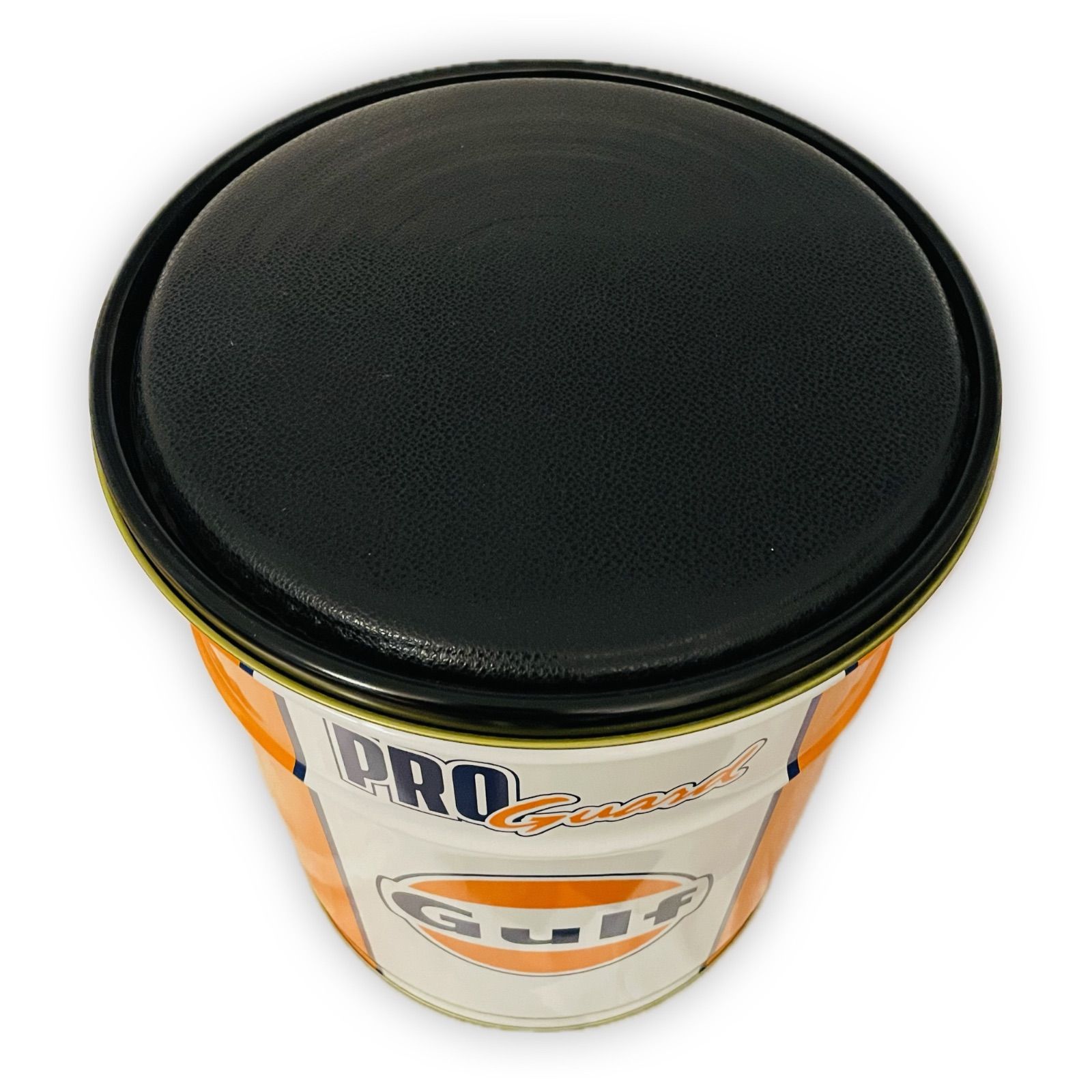 (^-^)  Gulf オイル缶 スツール ORANGE イス 収納 ガルフ】Gulf/ペール缶/椅子/スツール 商品詳細 ジョンシルバー