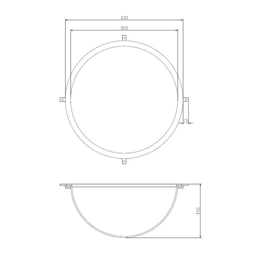 直径330×高さ150mm 固定