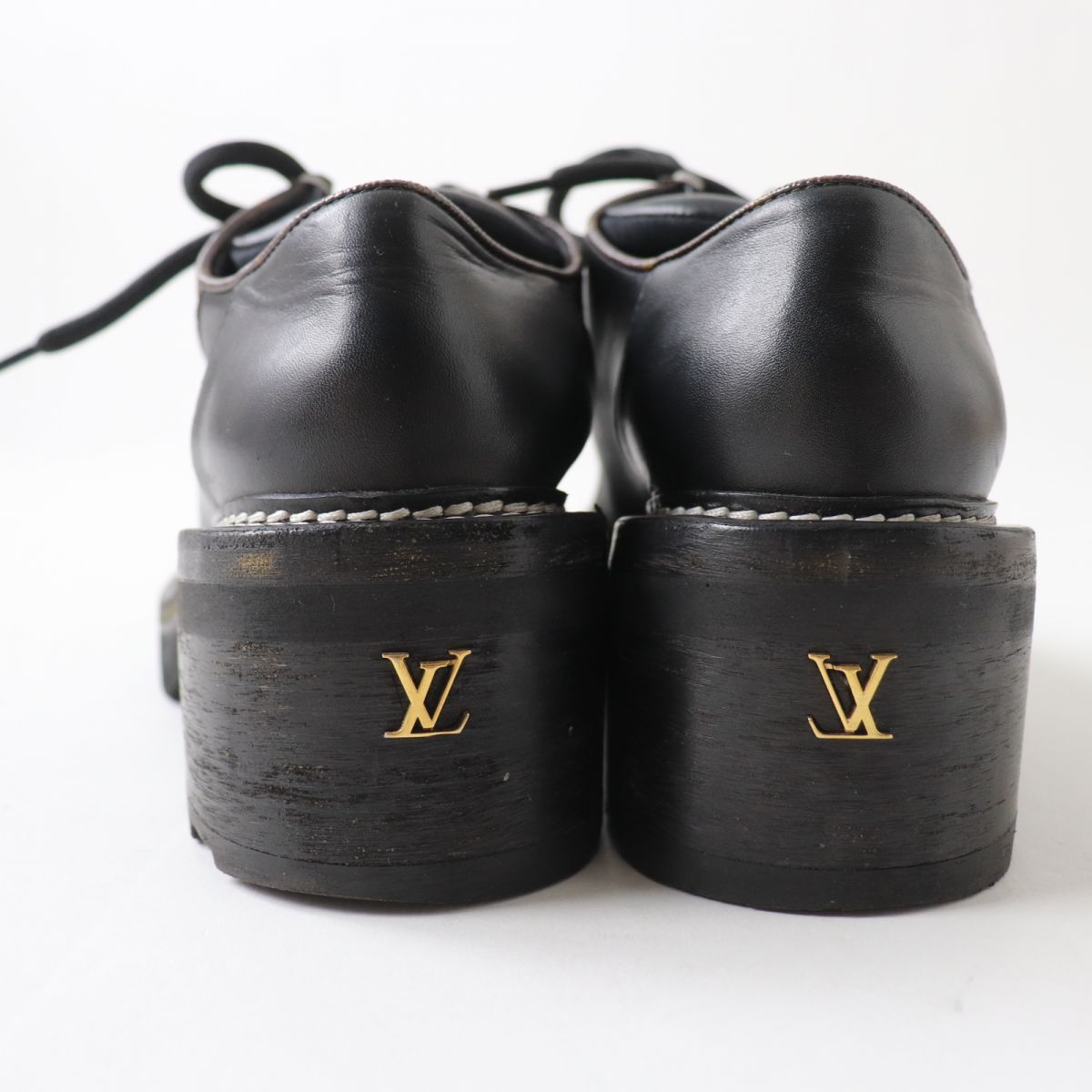 美品◎伊製 LOUIS VUITTON ルイヴィトン LVボブール ライン ダービー 