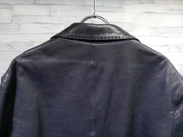 美品 JOSEPH ABBOUD ラムレザー テーラードジャケット ブラック JOSEPH ABBOUD/ジョセフアブード/レザーテーラードジャケット