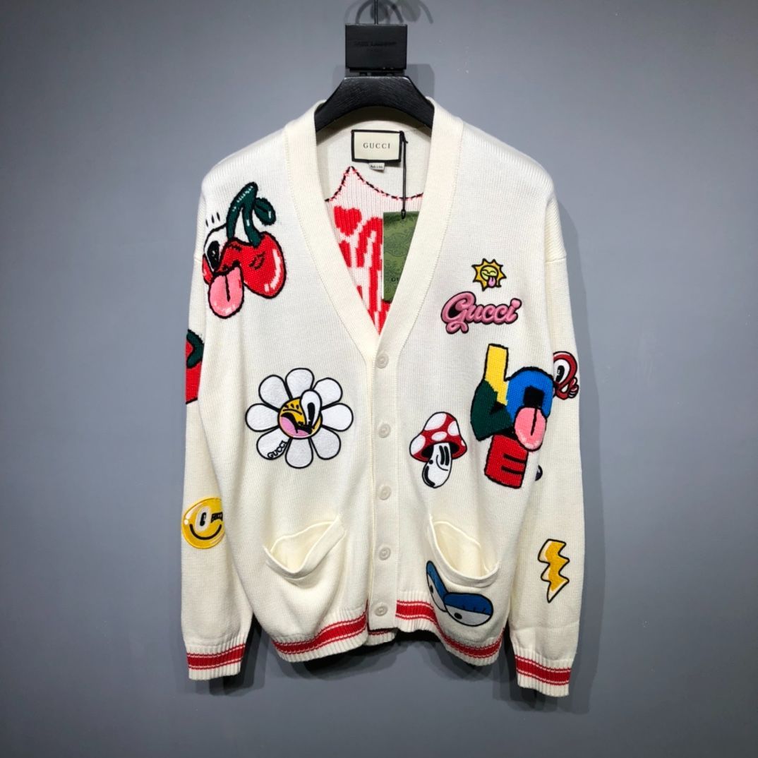 グッチGucci Vネック ニット カーディガン トップス