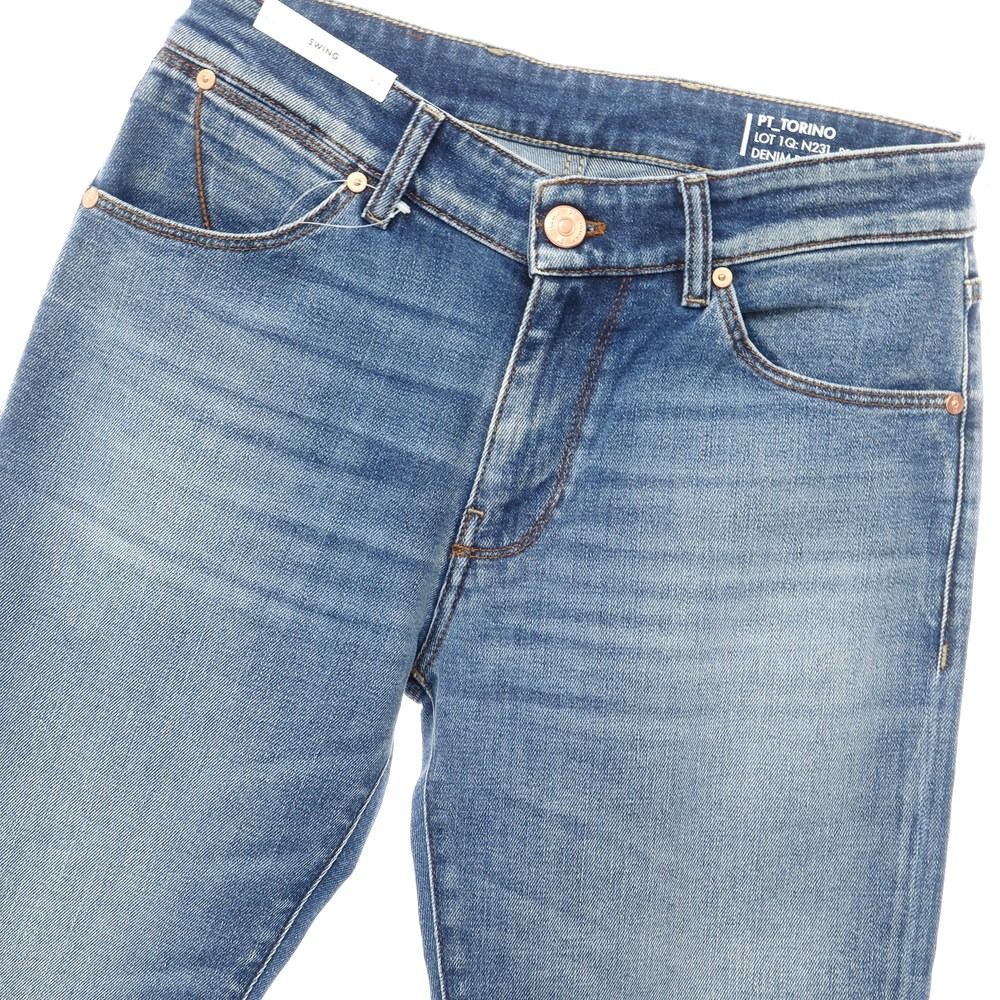 【新品】ピーティートリノ デニム PT TORINO DENIM SWING 加工 ストレッチデニムパンツ ジーンズ ブルー【サイズ30】【メンズ】