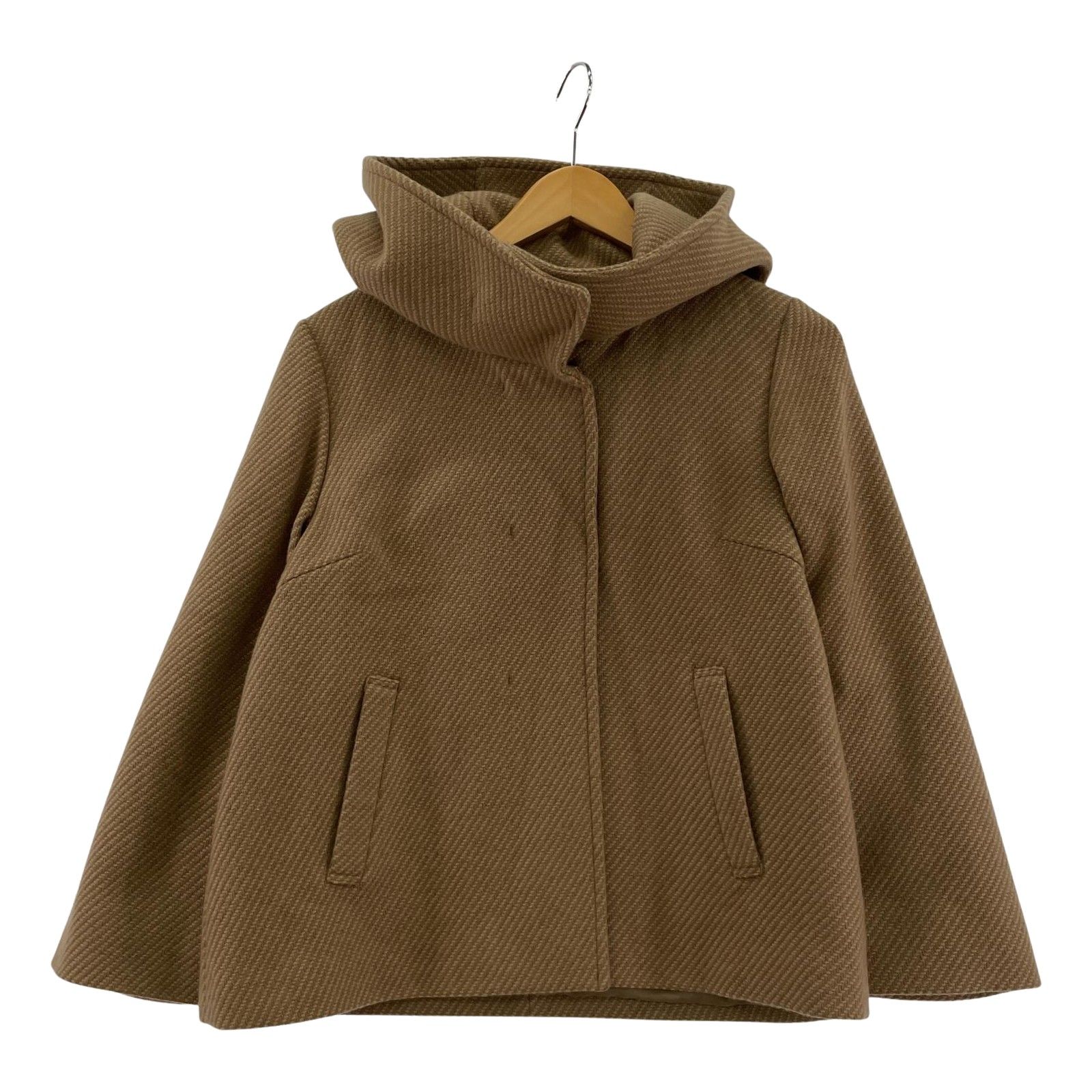 インディヴィ/フード付き ジャケット/size38ベージュ インディヴィ/フード付き ジャケット/size38ベージュ