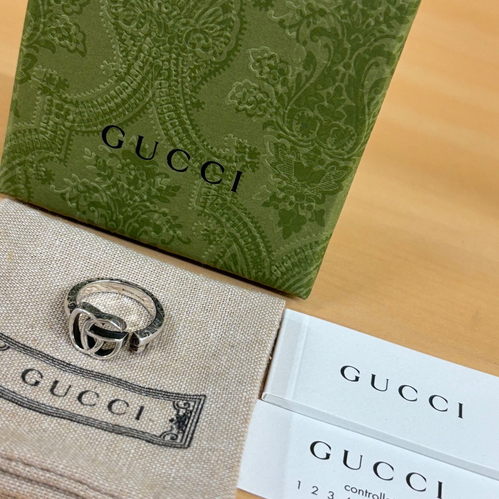 美品　グッチ　リング　GGマーモント　アラベスク　925 GUCCI 【美品】グッチ リング GGマーモントアラベスク 指輪