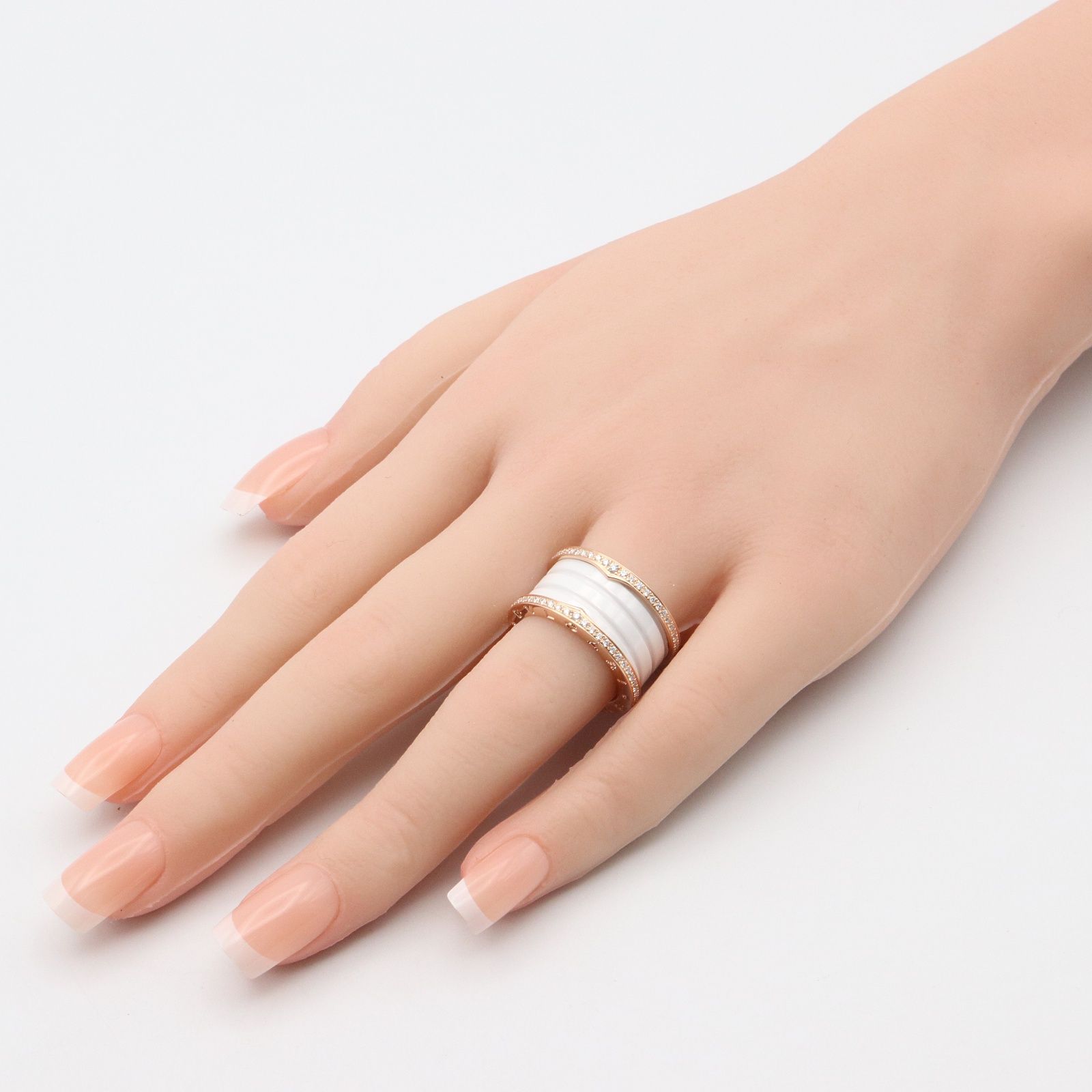 ブルガリ BVLGARI B-zero1 ビーゼロワン リング セラミック 3バンド  