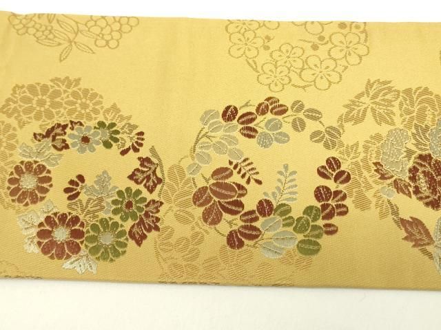 d*3様 相良刺繍帯 六角形花模様 帯専用箱付き 相良
