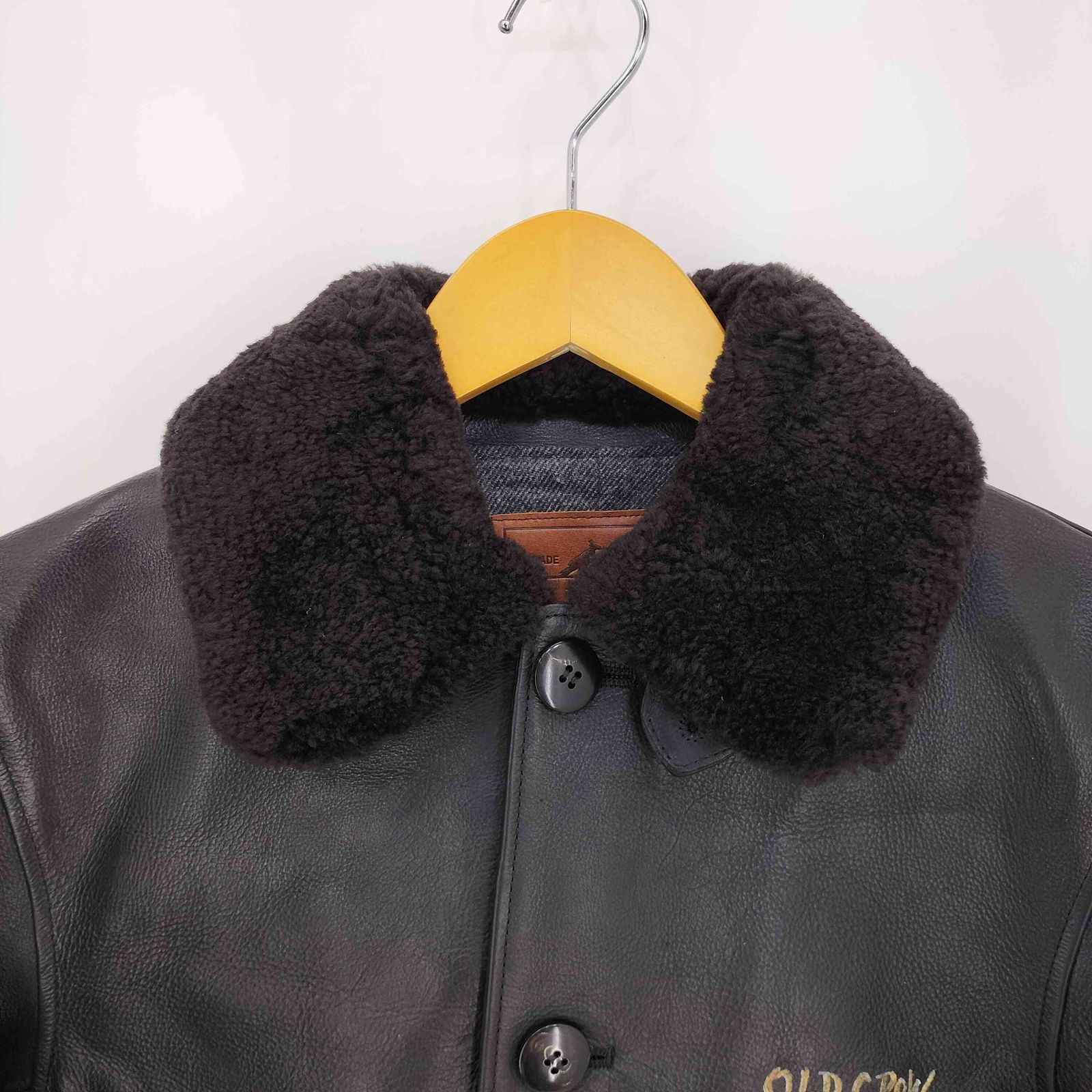 オールドクロウ OLD CROW SPEED SHOP-SPORTS JACKET COW HIDE メンズ