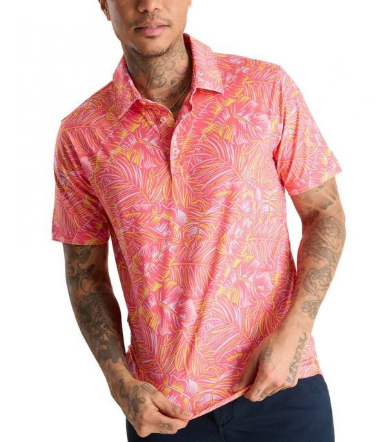  【送料無料】 チャビーズ メンズ シャツ トップス Short Sleeve Raz-Matazz Performance Polo Shirt Red 長袖シャツ