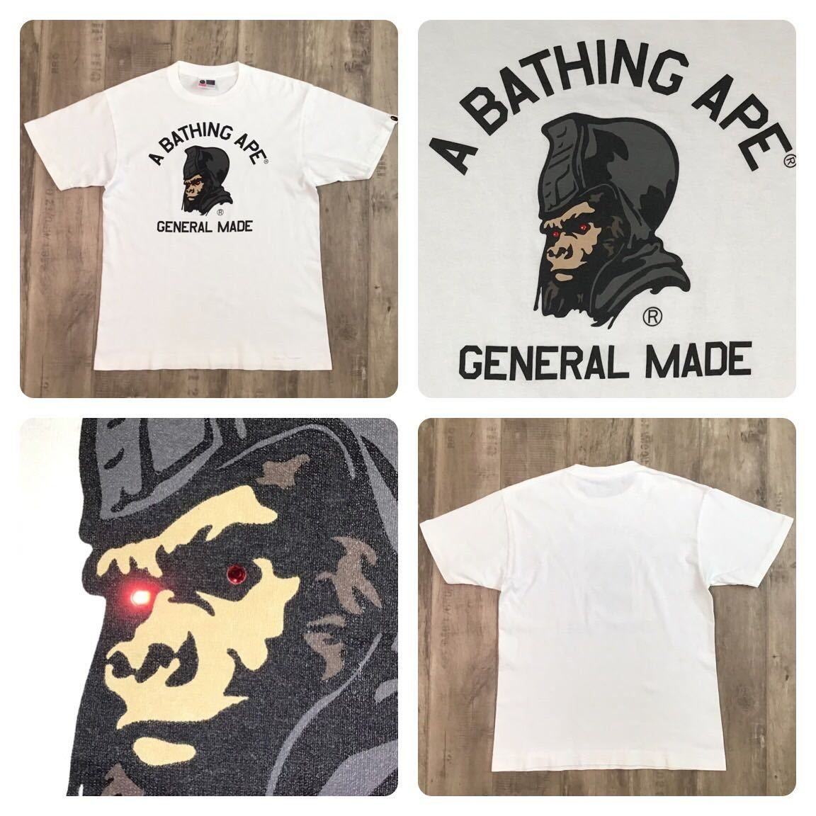 90s ape エイプ BAPEロゴ ロンT スワロフスキー ラインストーン M 90s ape エイプ BAPEロゴ ロンT スワロフスキー ラインストーン