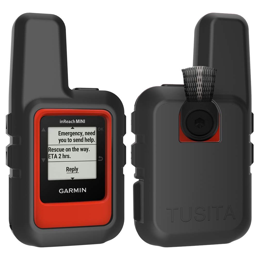 TUSITA シリコーンケース Garmin inReach Mini 2対応 - ブラック [ブラック]