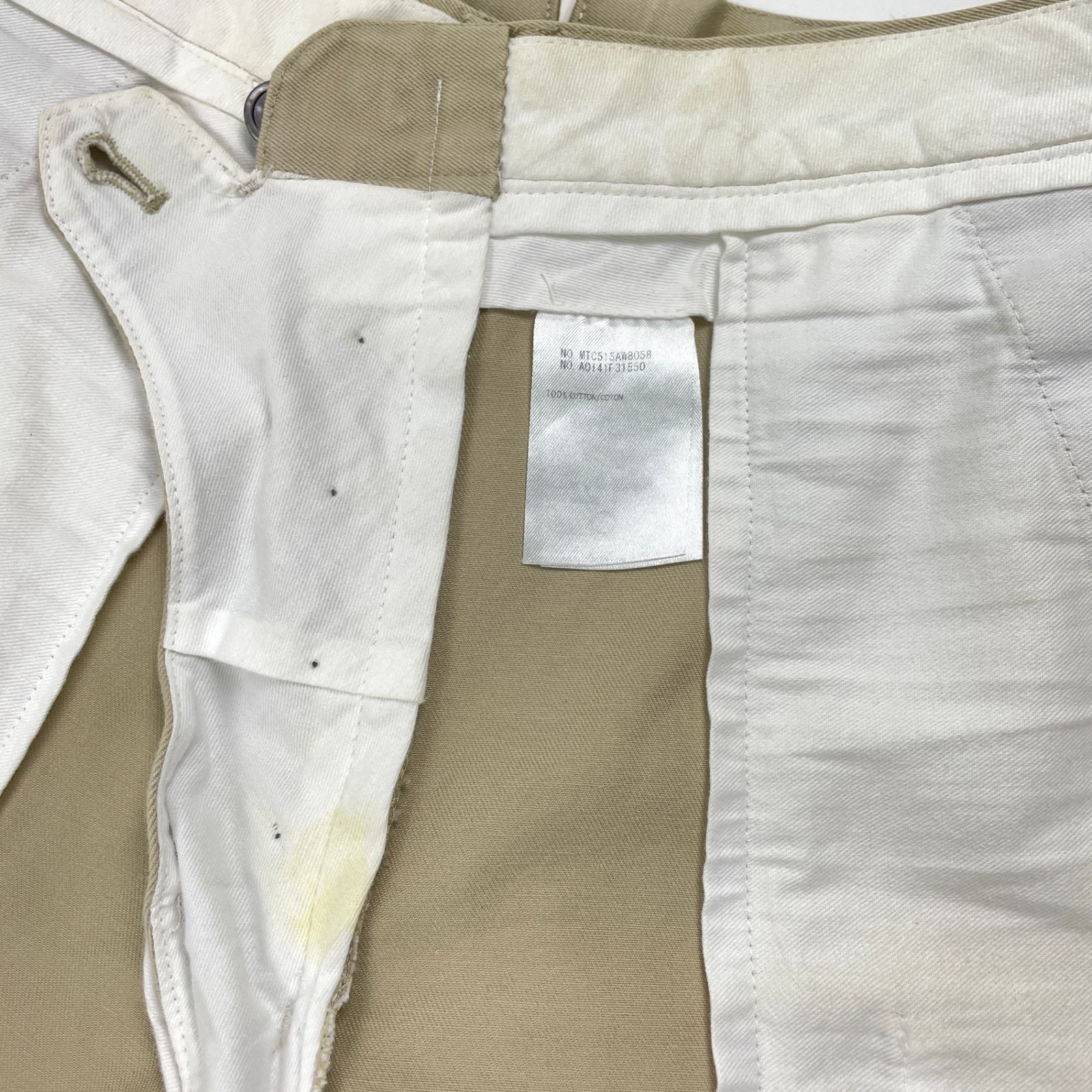  THOM BROWNE トムブラウン バックストラップトラウザーパンツ チノパン サイズ00 ベージュ チノパン パンツ