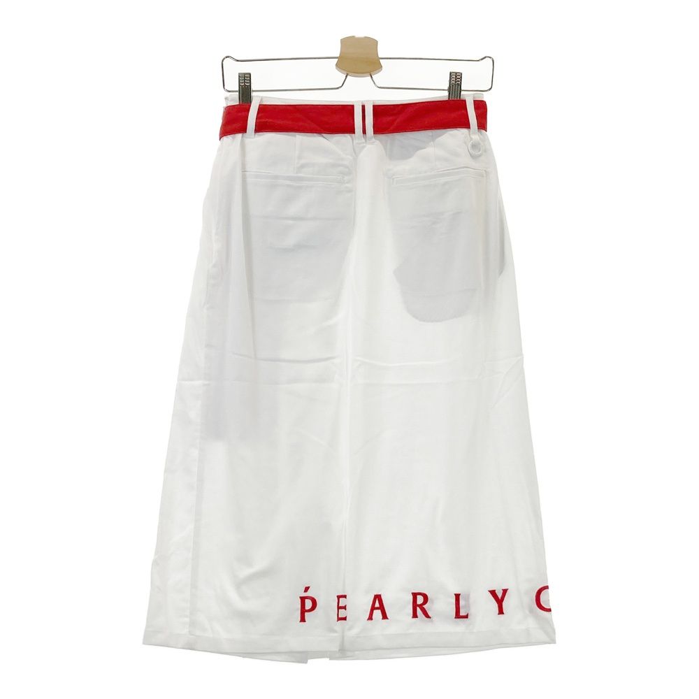 サイズ 0 PEARLY GATES パーリーゲイツ 055-2134312 ミドルプリーツ切替スカート ロゴ刺繍 ホワイト系 240101523839 ゴルフウェア レディース ストスト